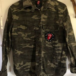 camo rolling stones jean jacket